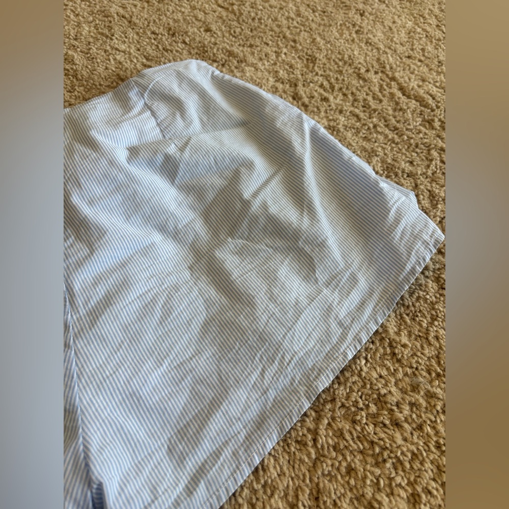 Revolve super down blue and white striped shorts with front tie - Picture 7 of 8